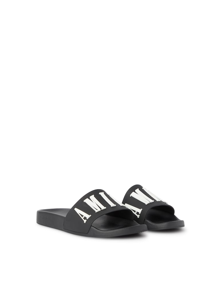 rinascente Amiri Logo pool slide - black