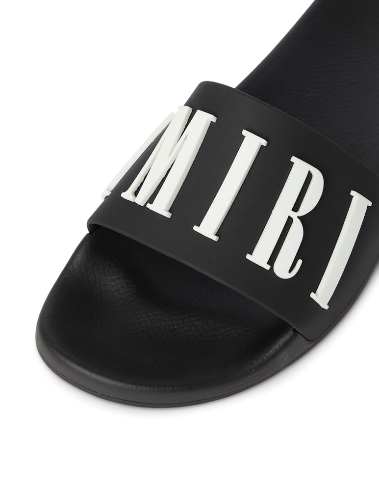 rinascente Amiri Logo pool slide - black
