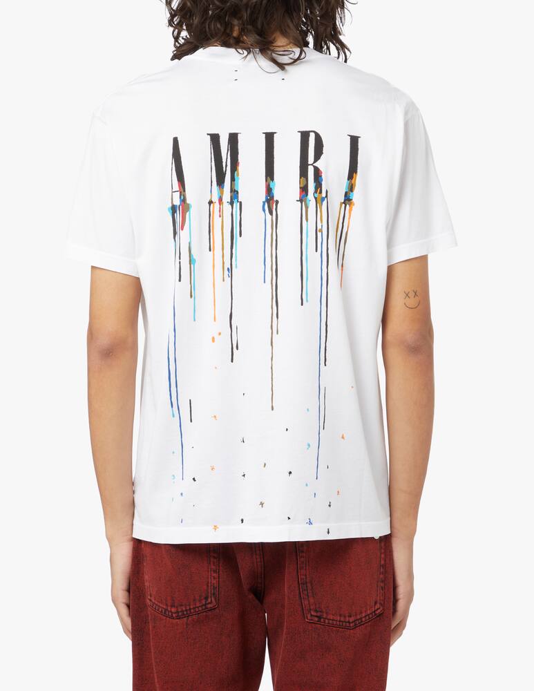 rinascente Amiri Paint drip core logo t-shirt - white