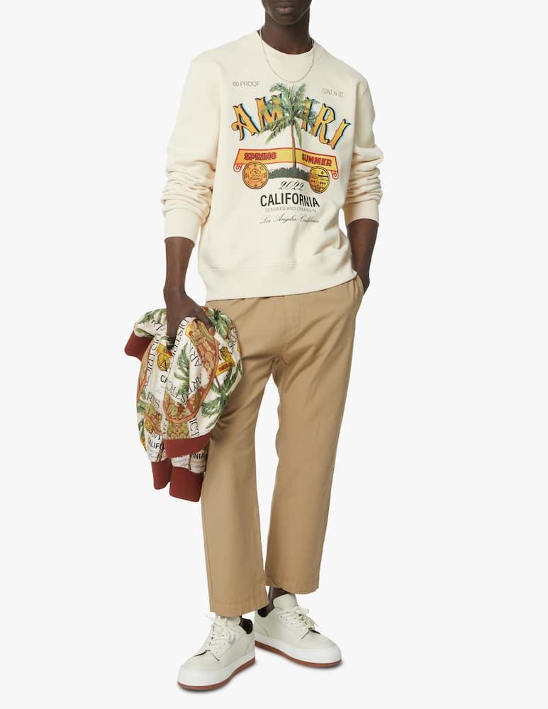 rinascente Amiri Felpa gc stampa runway - beige