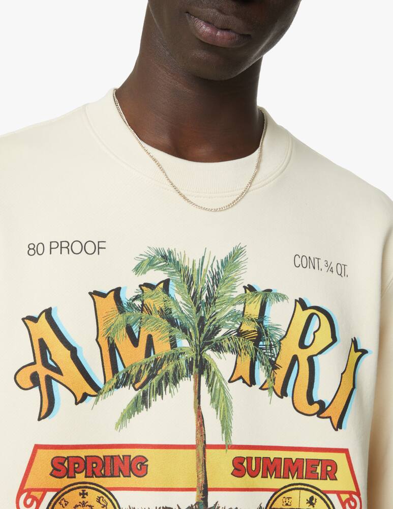 rinascente Amiri Felpa gc stampa runway - beige