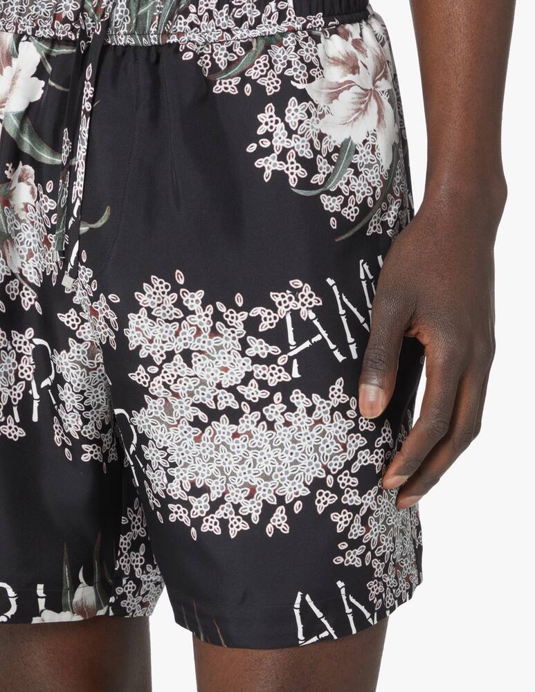 rinascente Amiri Hibiscus print short - black