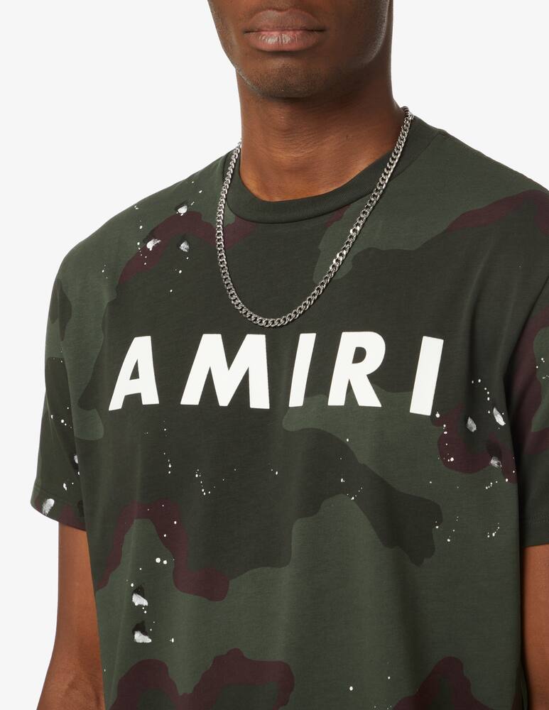 rinascente Amiri Maglietta army con logo - Verde