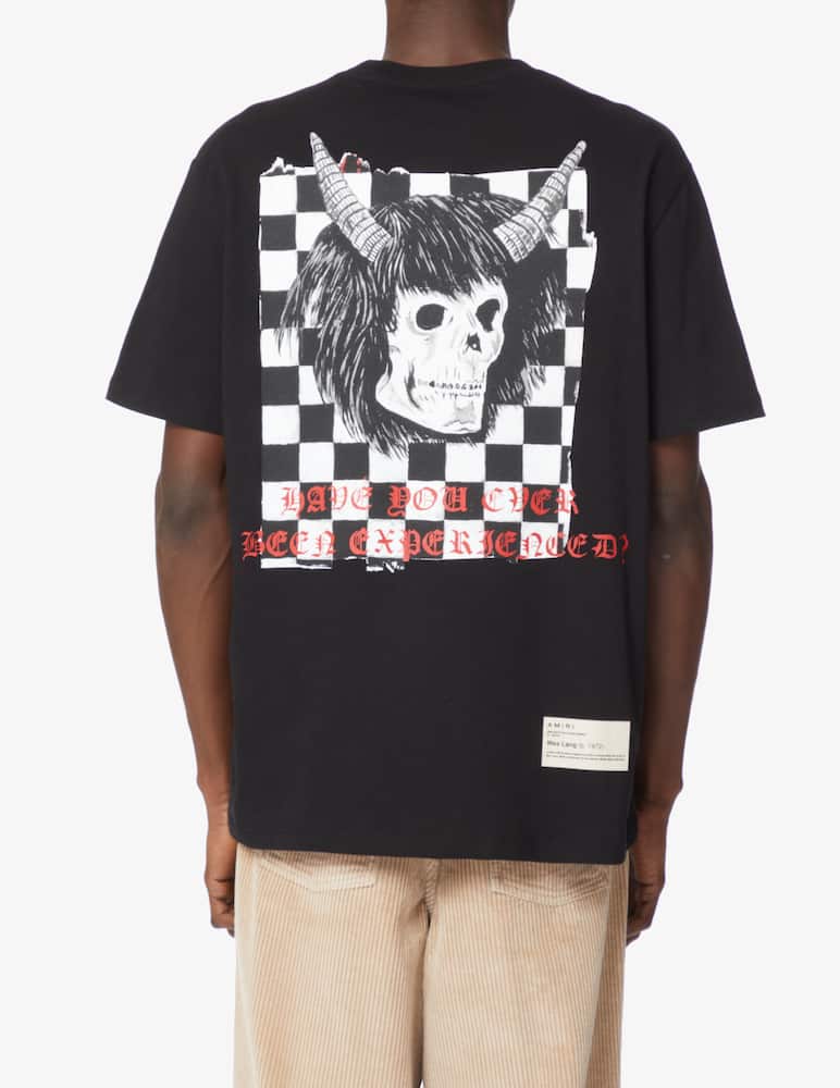 rinascente Amiri Maglietta wes lang checker skull  - Nero