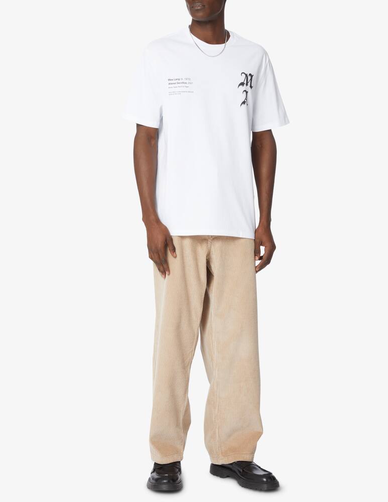 rinascente Amiri Maglietta wes lang checker skull  - Bianco