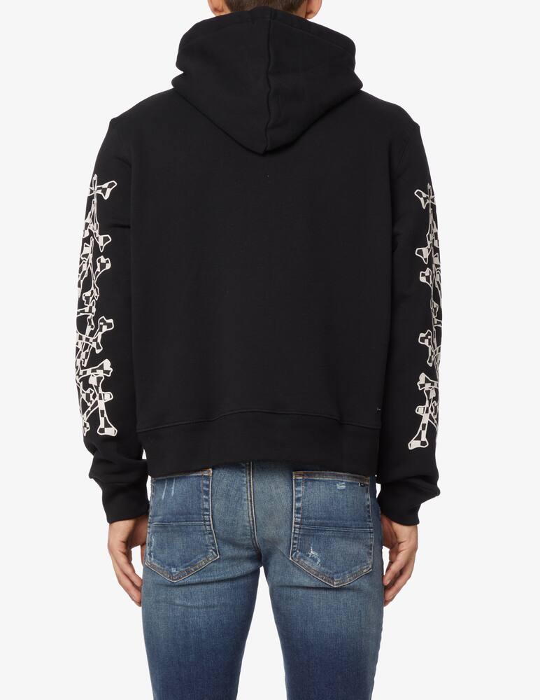 rinascente Amiri Checkered bones hoodie - Black