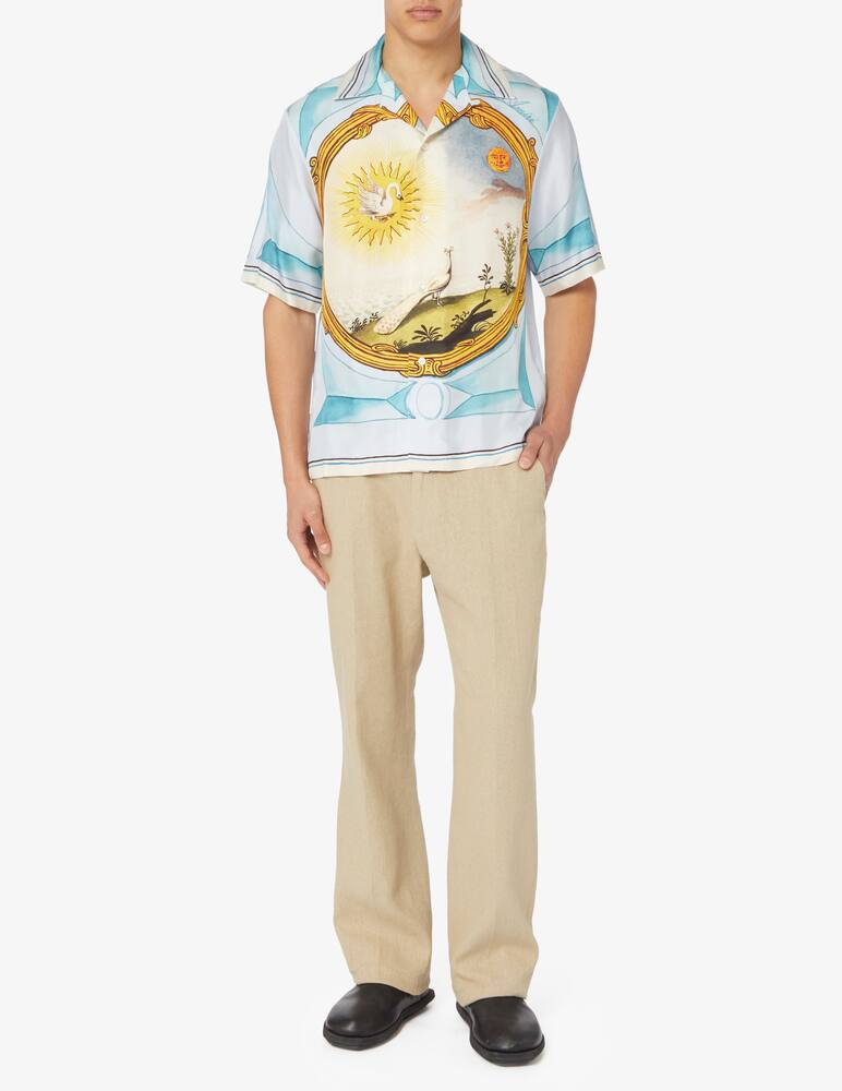 rinascente Amiri Landscape frame bowling shirt