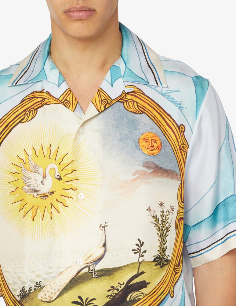 rinascente Amiri Landscape frame bowling shirt