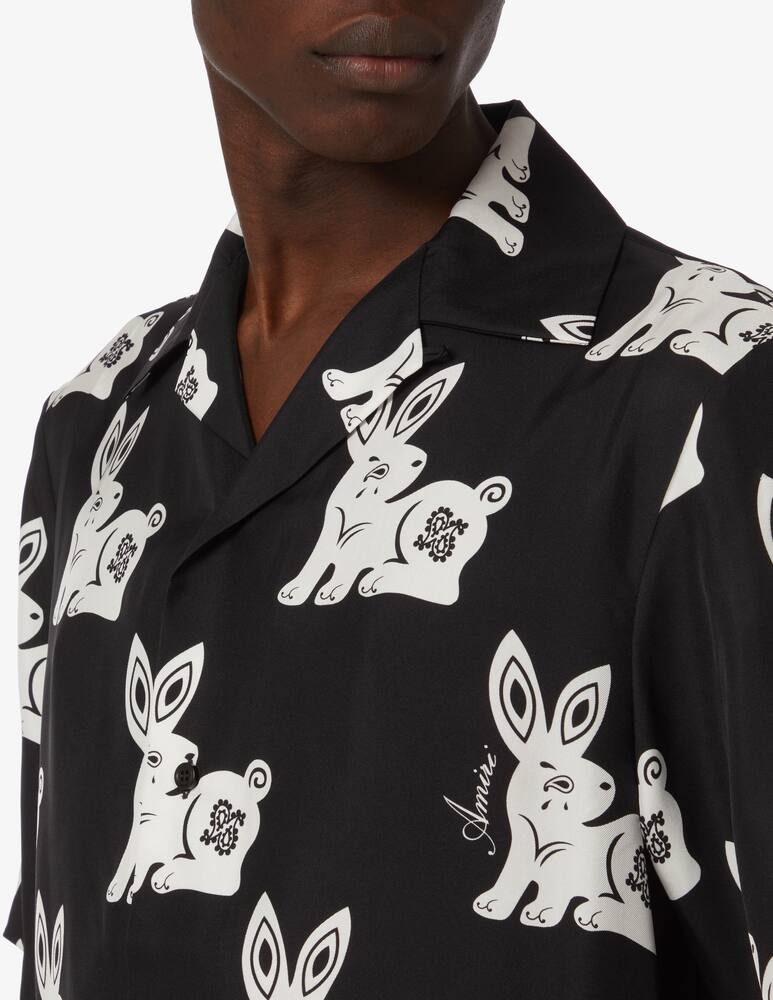 rinascente Amiri Camicia bowling rabbit allover 