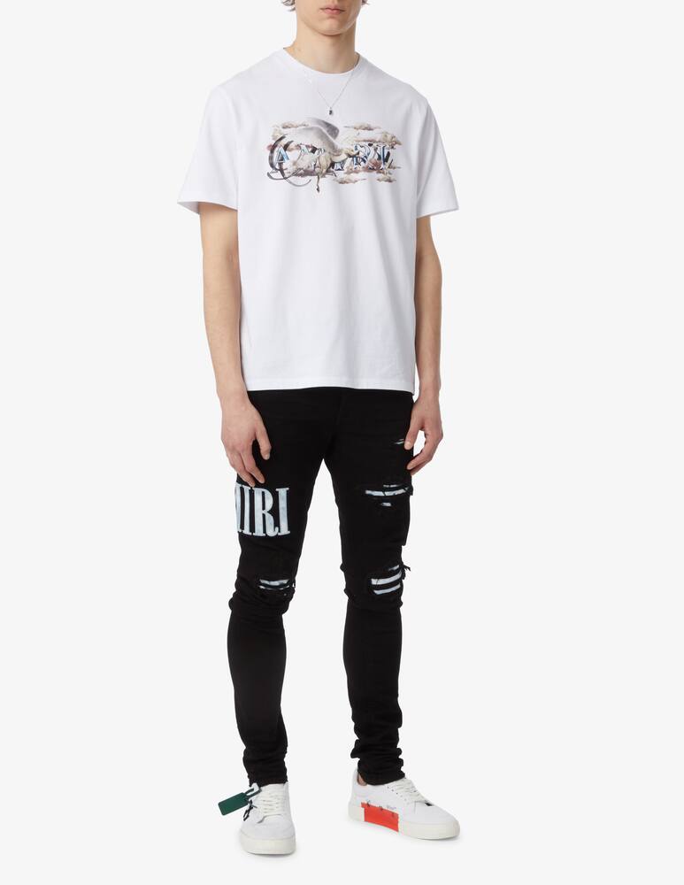 rinascente Amiri Maglietta pegasus script con logo 