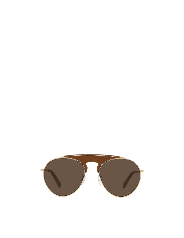 LOEWE Occhiale da sole Pilot in con Frontale in Pelle LW40005U - immagine 1