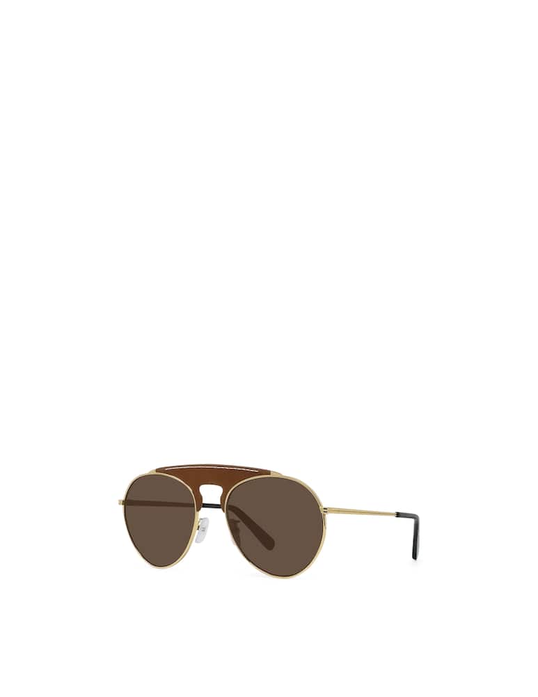 LOEWE Occhiale da sole Pilot in con Frontale in Pelle LW40005U - immagine 2