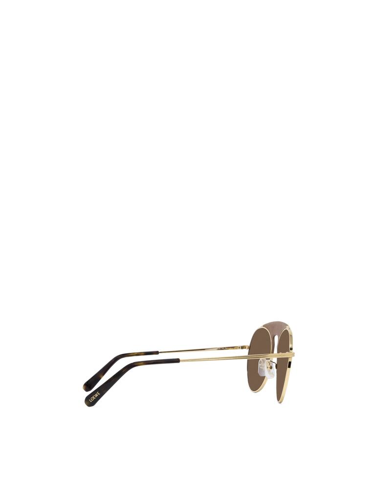 LOEWE Occhiale da sole Pilot in con Frontale in Pelle LW40005U - immagine 3