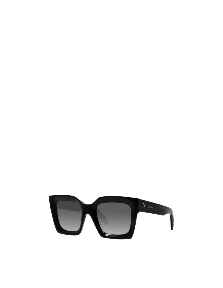rinascente CELINE Rectangle Shiny Black Acetate Sunglasses CL40130I