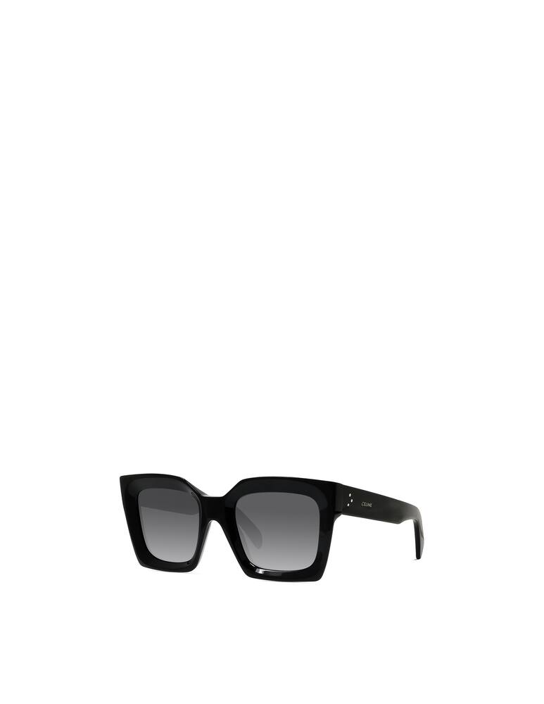 rinascente CELINE Rectangle Shiny Black Acetate Sunglasses CL40130I