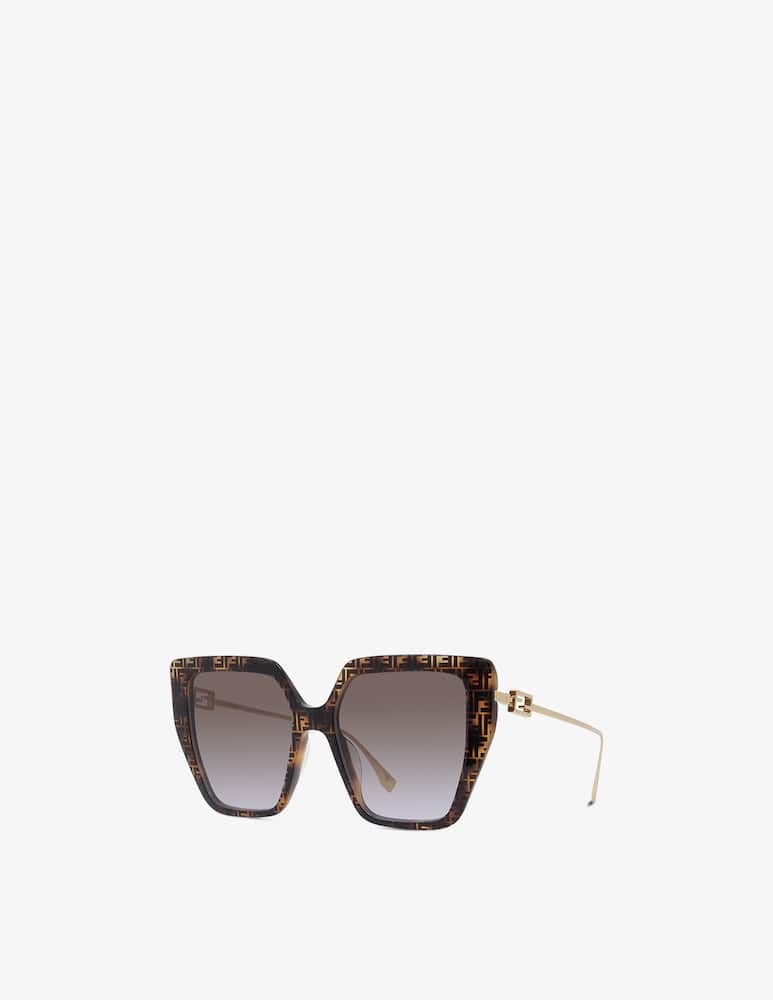 Fendi Baguette Havana Geometric Sunglasses - picture 1 Fendi Baguette Havana Geometric Sunglasses - picture 1