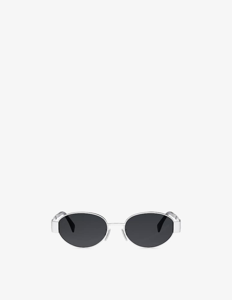 CELINE Metal TriompheSilverOvalSunglasses - picture 2 CELINE Metal TriompheSilverOvalSunglasses - picture 2