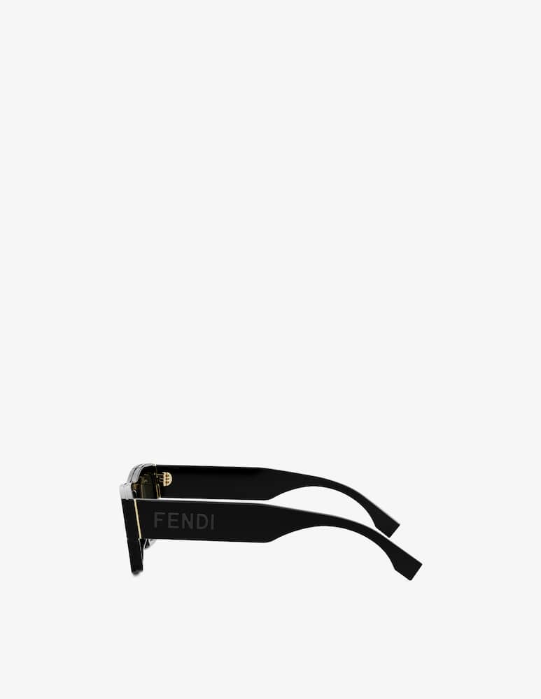 Fendi Signature Black Rectangular Occhiali da sole - immagine 3 Fendi Signature Black Rectangular Occhiali da sole - immagine 3
