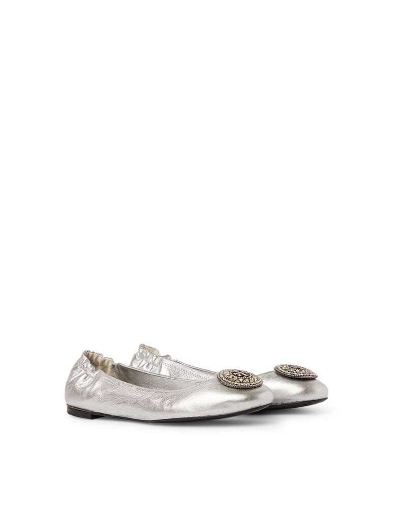 rinascente Tory Burch Crystal ballet flats with logo