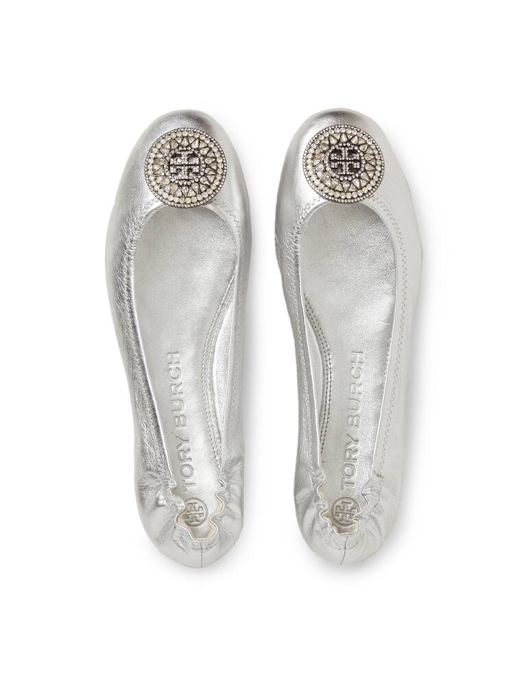 rinascente Tory Burch Crystal ballet flats with logo