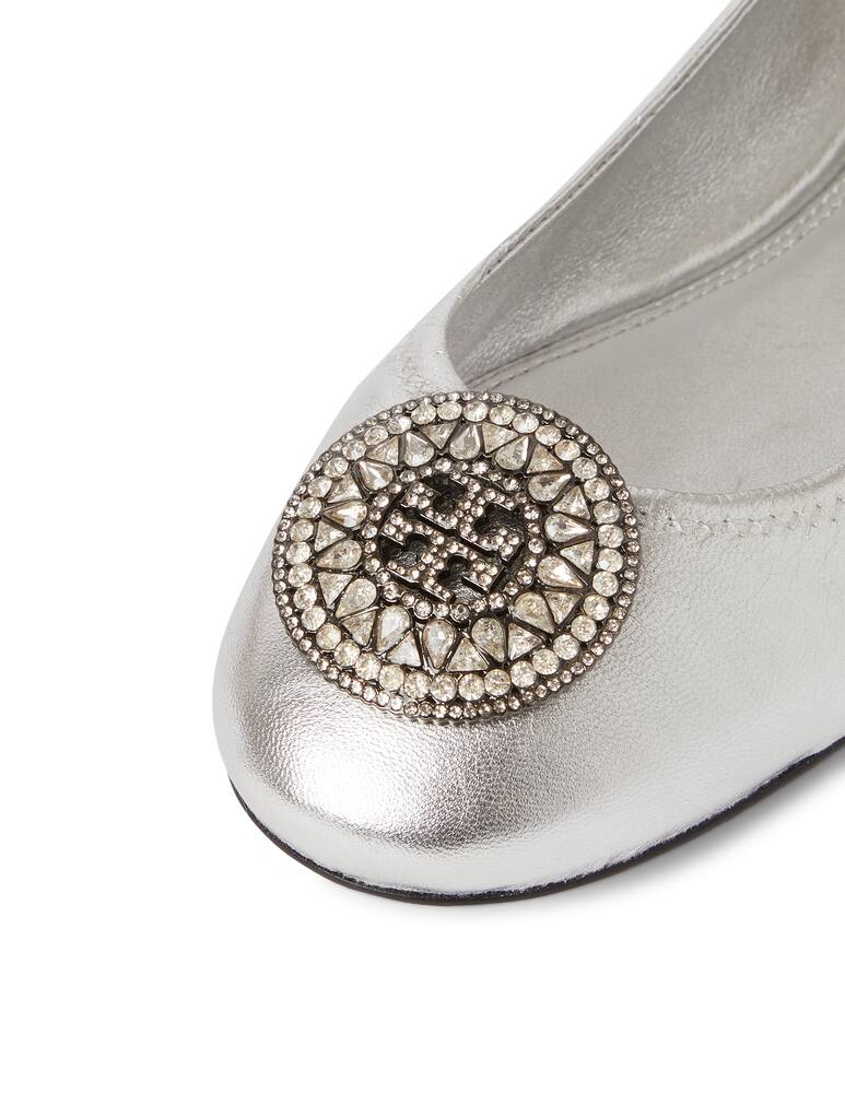rinascente Tory Burch Crystal ballet flats with logo
