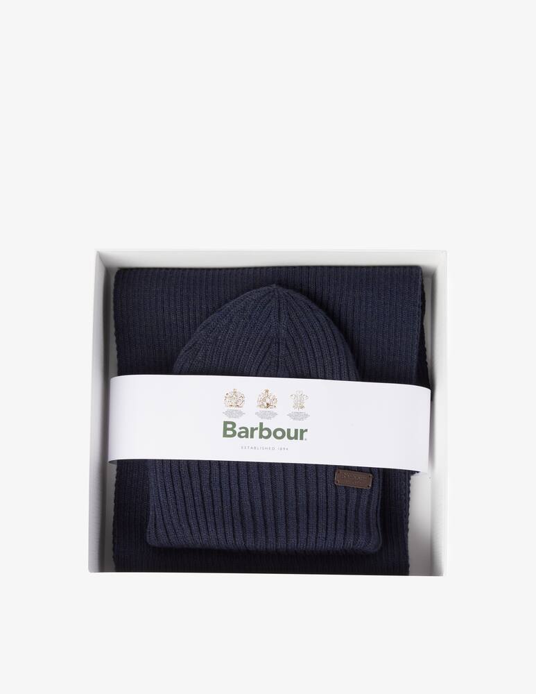 Barbour Scarf and beanie gift box - Blue - picture 1 Barbour Scarf and beanie gift box - Blue - picture 1