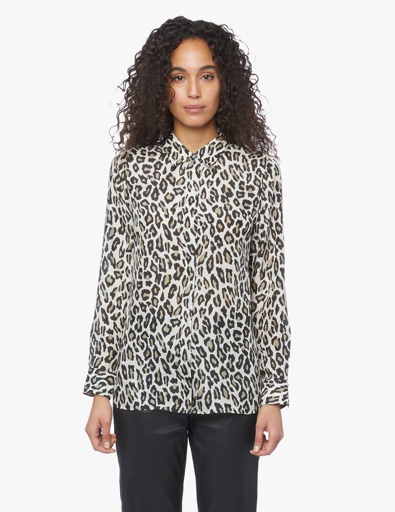 rinascente Theory Camicia classica in seta a stampa animalier 