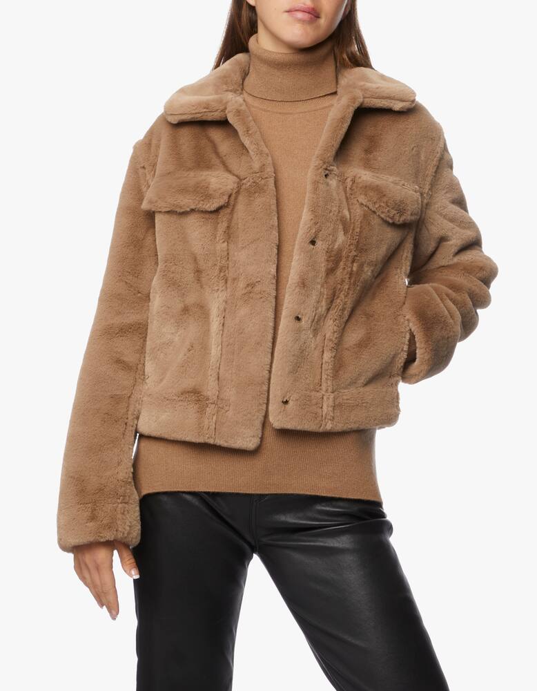 rinascente Theory Trucker Jacket in faux fur