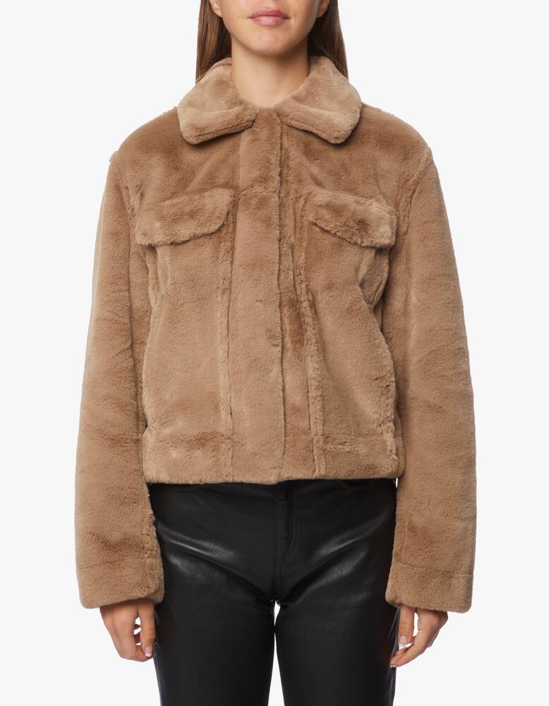 rinascente Theory Trucker Jacket in faux fur