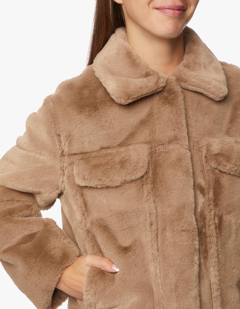 rinascente Theory Trucker Jacket in faux fur