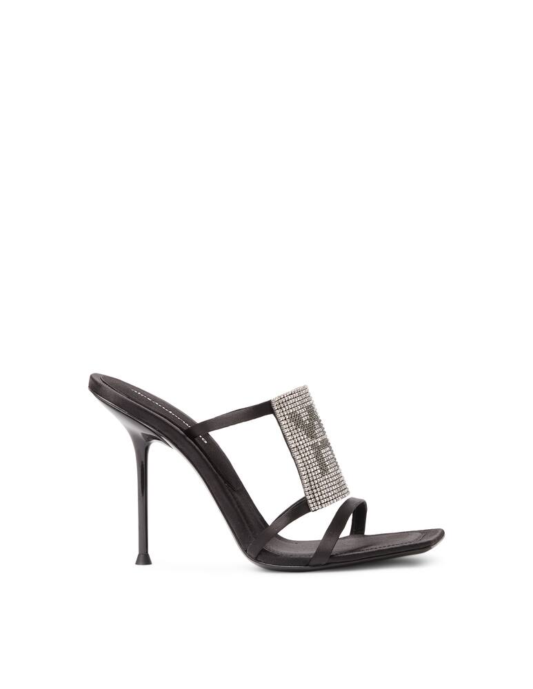 rinascente Alexander Wang Julie crystal logo heeled sandals