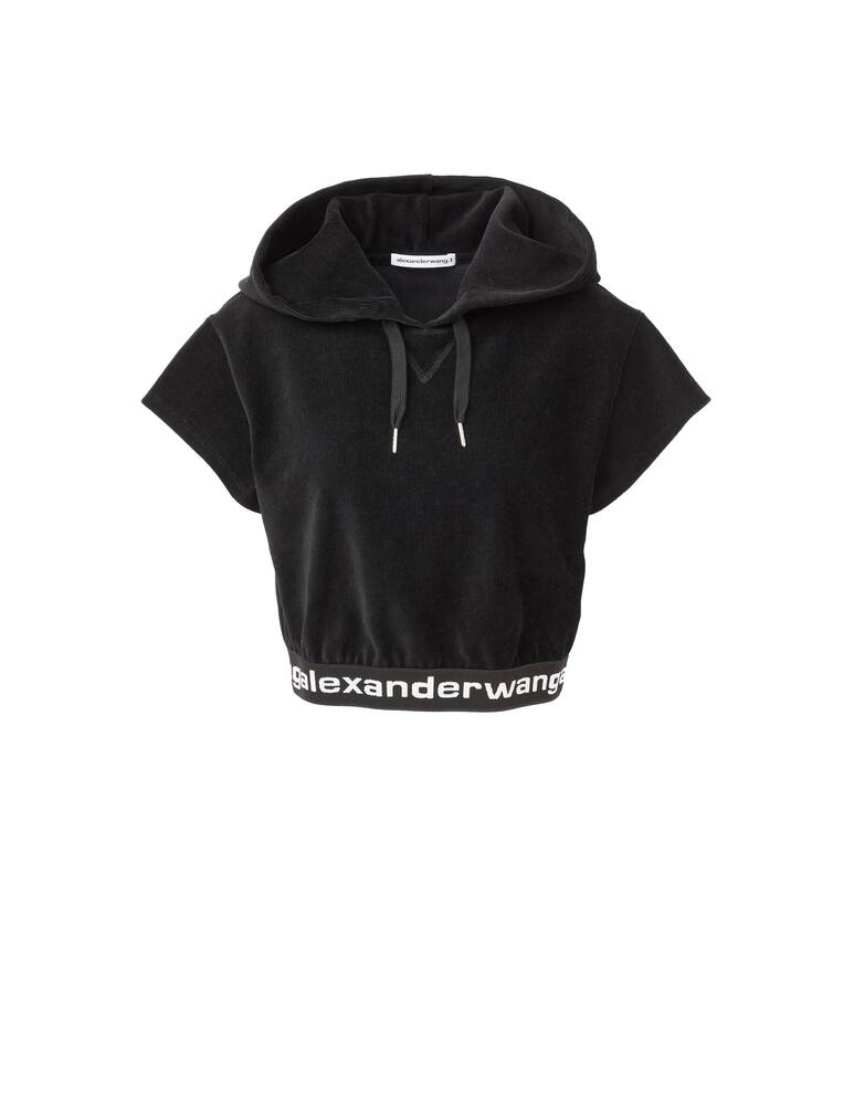 rinascente Alexander Wang Cropped short sleeve hoodie