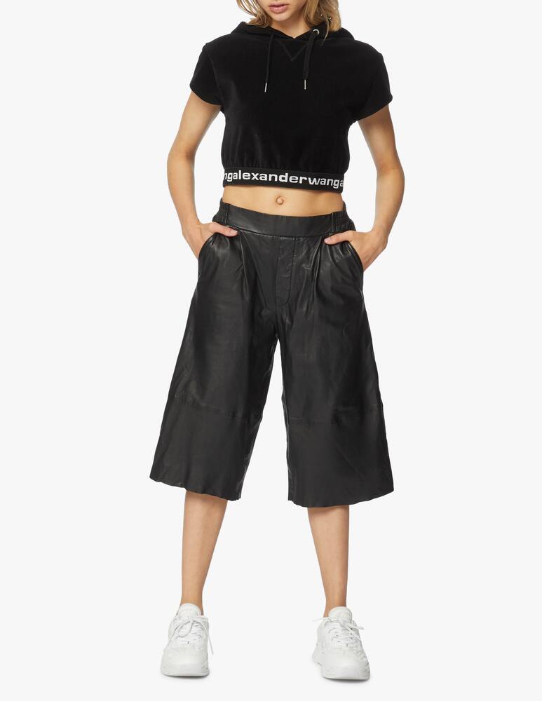 rinascente Alexander Wang Cropped short sleeve hoodie