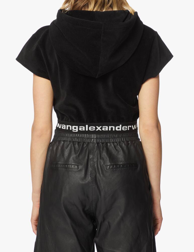 rinascente Alexander Wang Cropped short sleeve hoodie
