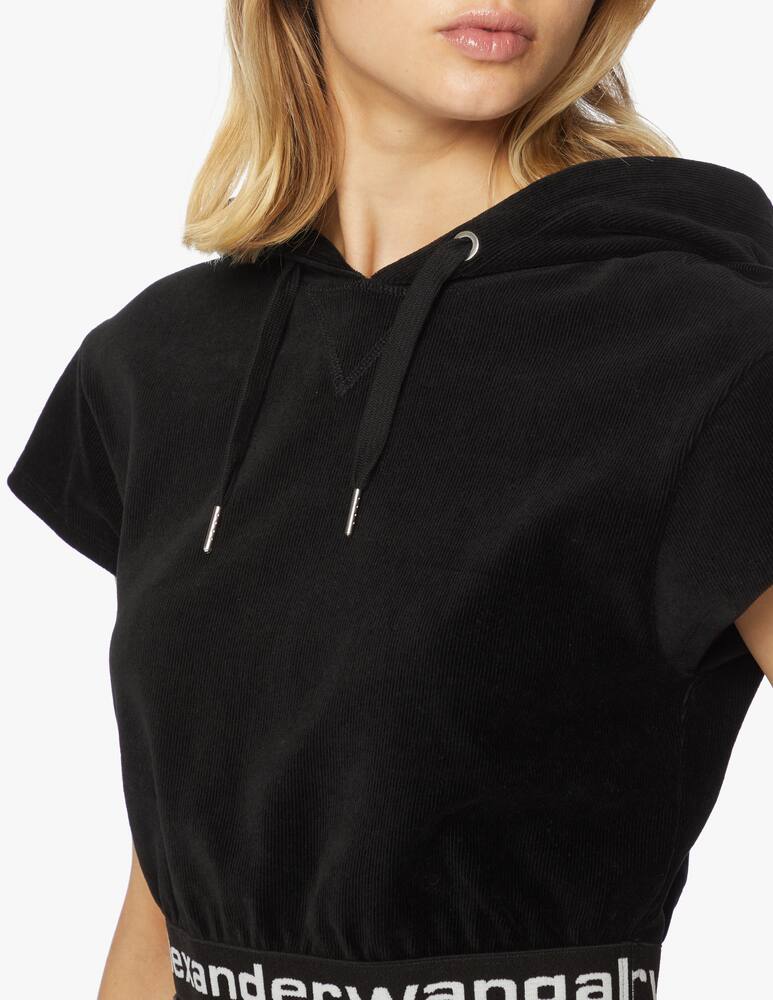 rinascente Alexander Wang Cropped short sleeve hoodie