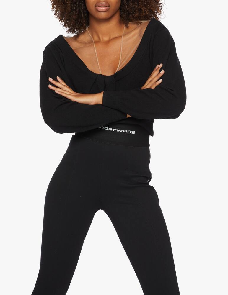 rinascente Alexander Wang Legging with zipper and logo