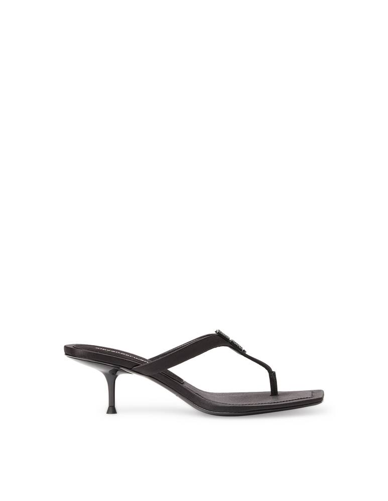 rinascente Alexander Wang Bianca crystal logo thong sandal