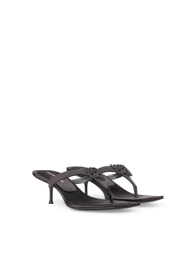 rinascente Alexander Wang Bianca crystal logo thong sandal