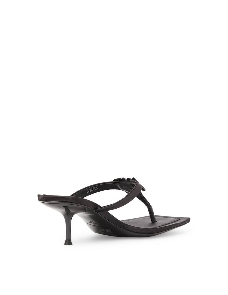 rinascente Alexander Wang Bianca crystal logo thong sandal