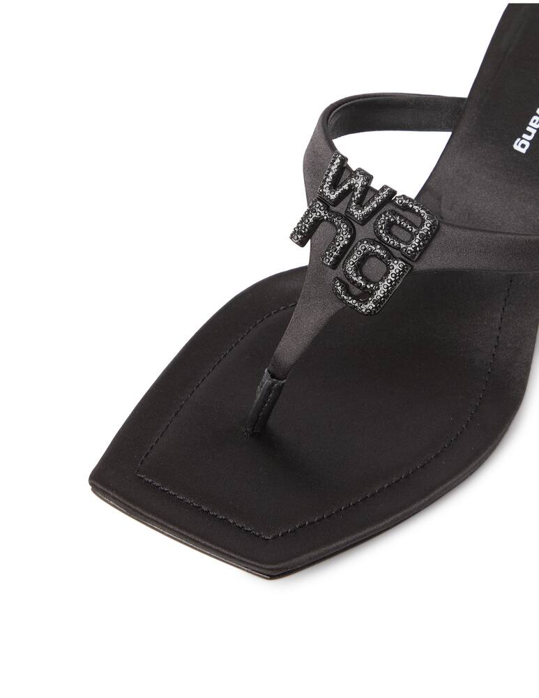 rinascente Alexander Wang Bianca crystal logo thong sandal