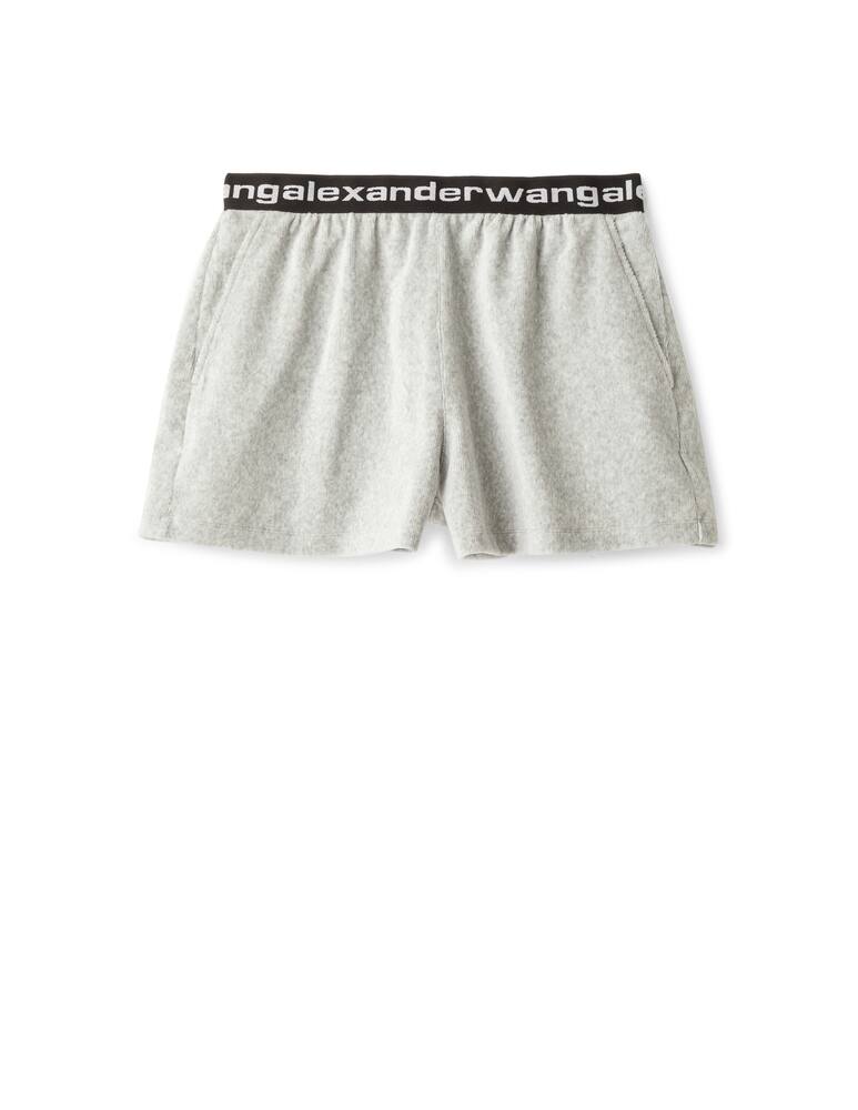 rinascente Alexander Wang Corduroy shorts with logo - grey