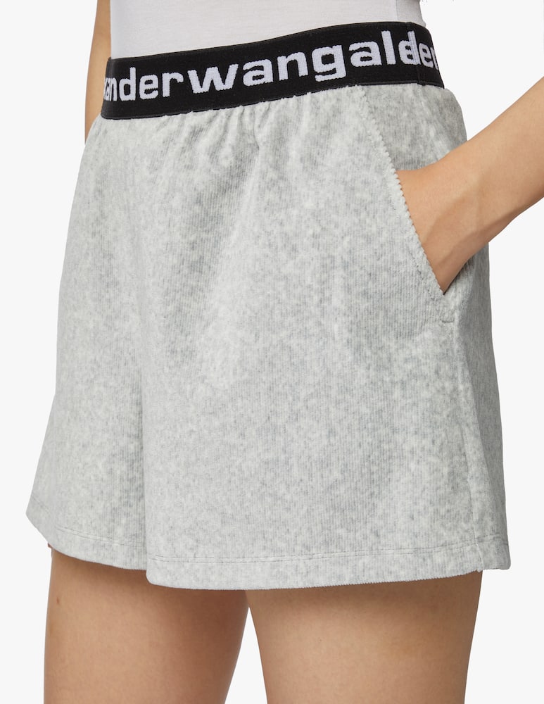 rinascente Alexander Wang Corduroy shorts with logo - grey