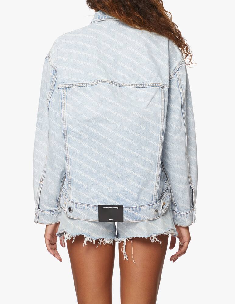 Alexander Wang Denim jacket allover logo - picture 3