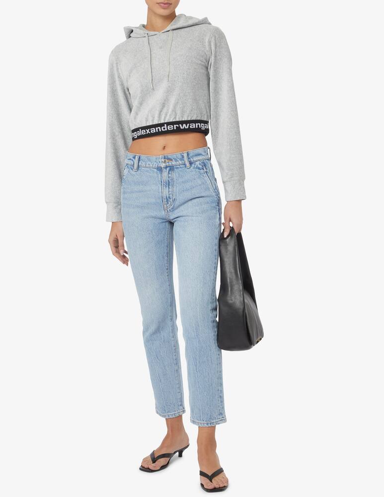 rinascente Alexander Wang Felpa con cappuccio in velluto