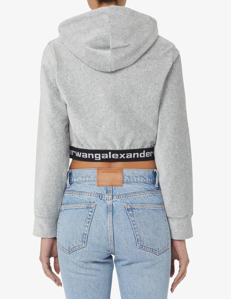 rinascente Alexander Wang Felpa con cappuccio in velluto