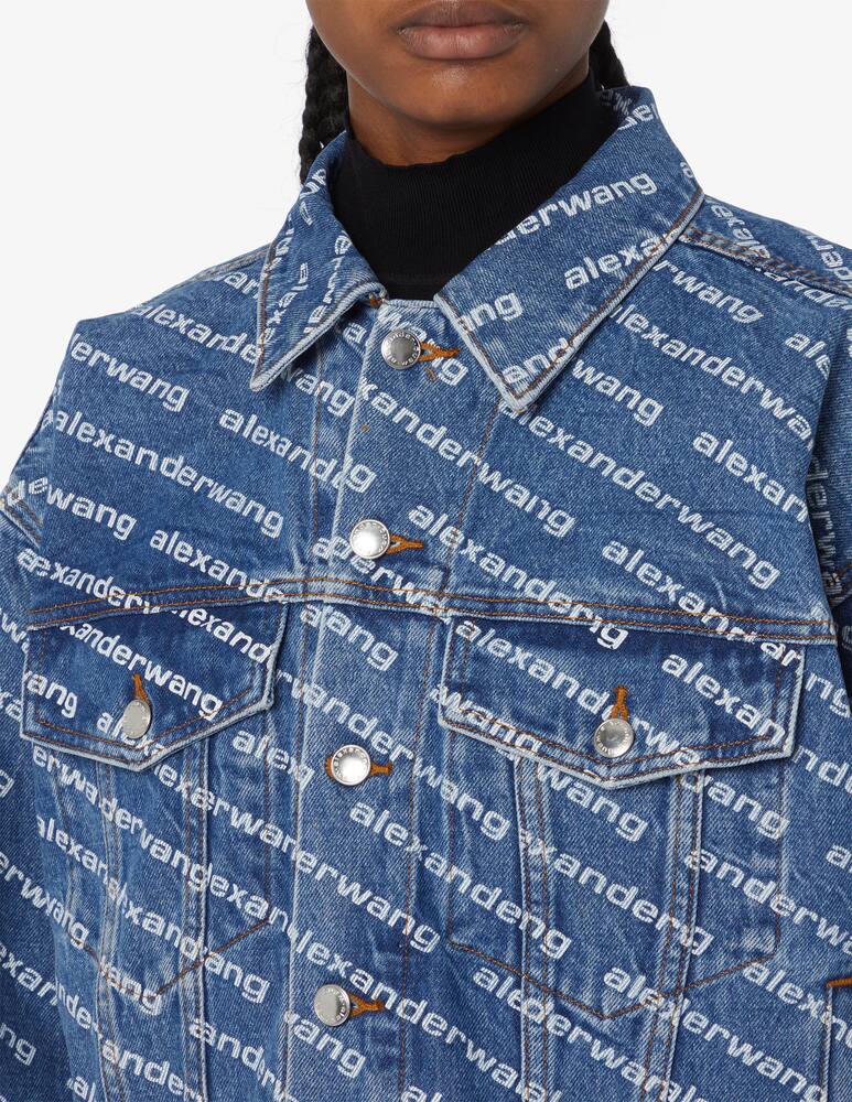 rinascente Alexander Wang Denim jacket with logo