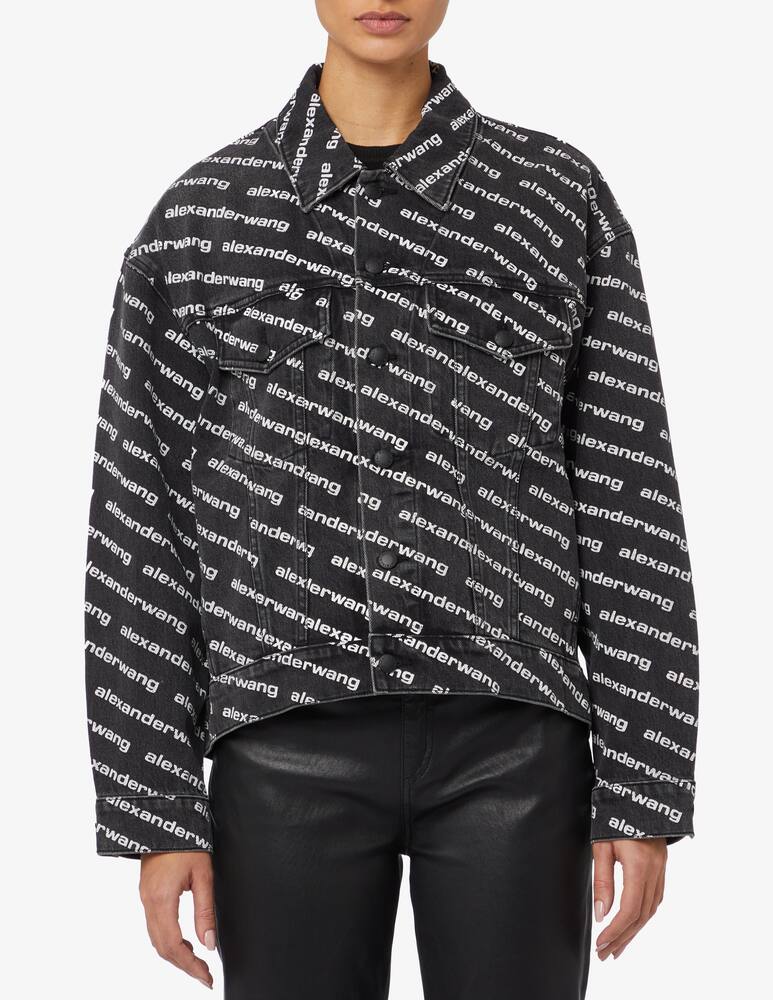 Alexander Wang Giacca di jeans con logo - immagine 1 Alexander Wang Giacca di jeans con logo - immagine 1