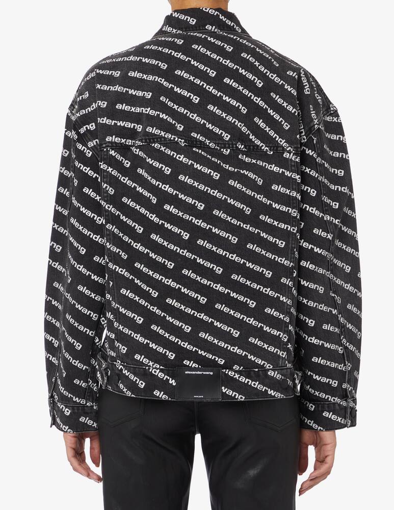 rinascente Alexander Wang Giacca di jeans con logo