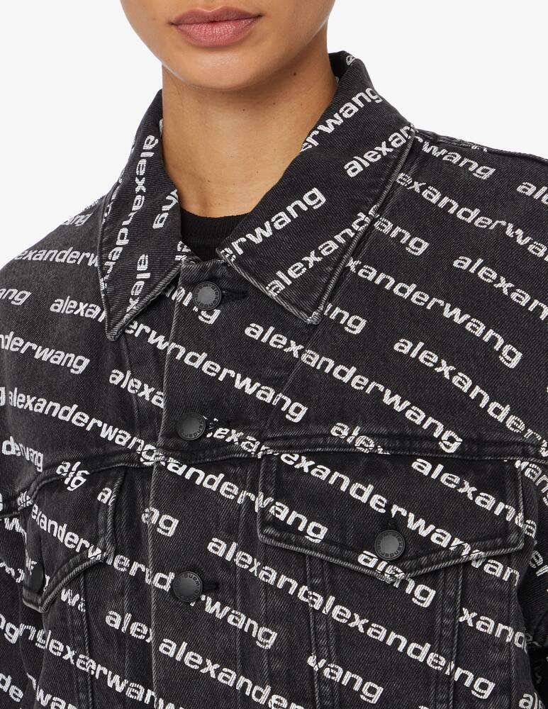Alexander Wang Giacca di jeans con logo - immagine 4 Alexander Wang Giacca di jeans con logo - immagine 4