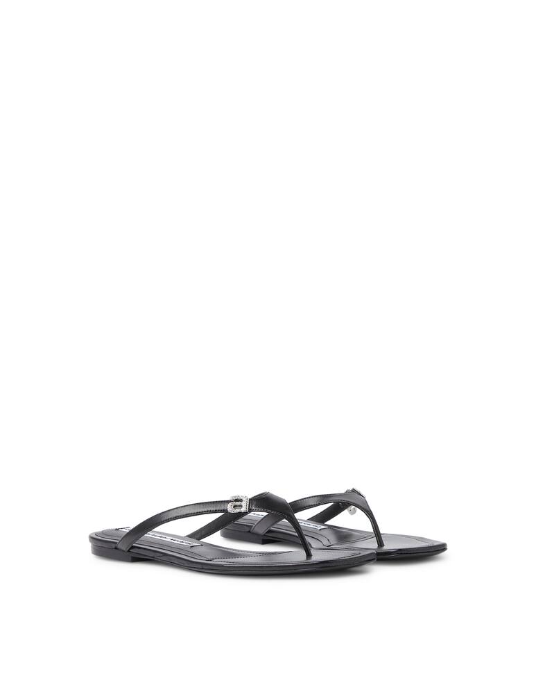 rinascente Alexander Wang Ivy flat thong slide - black
